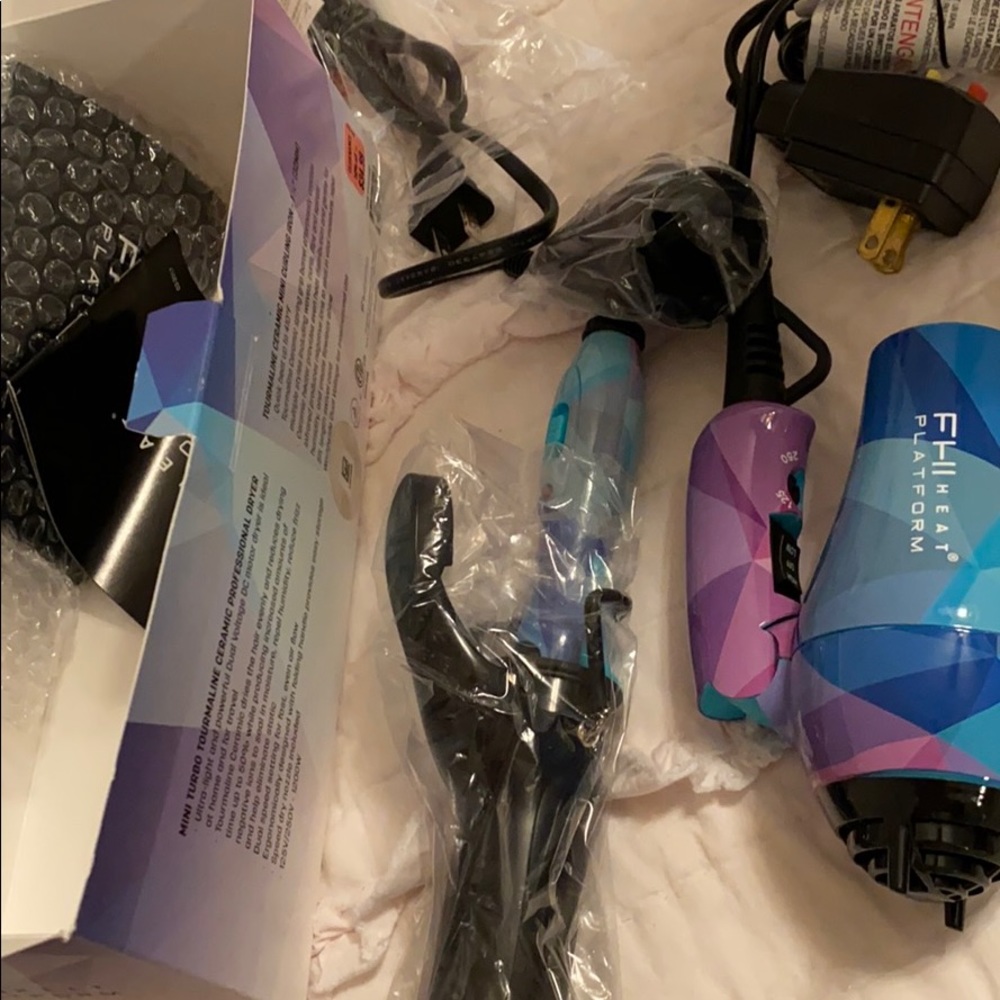 Chi heat mini hair dryer and curling iron set
